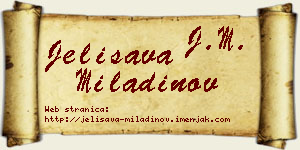 Jelisava Miladinov vizit kartica